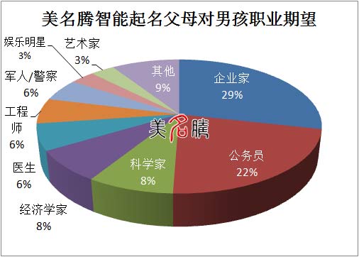 美名騰寶寶起名男孩職業期望統計